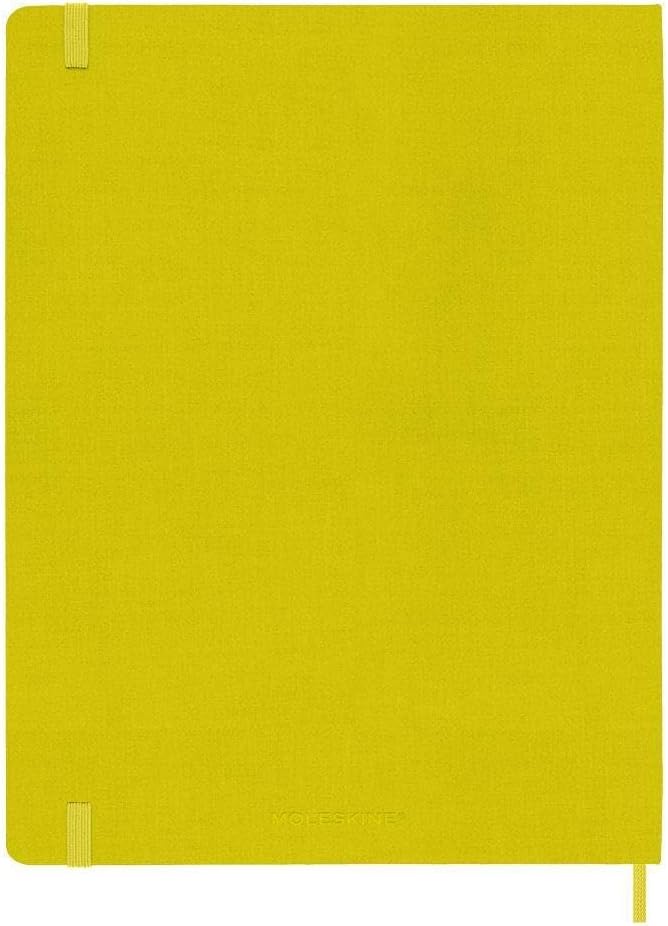 Moleskine Classic Notebook, Hard Cover, XL (7.5" x 9.5") Ruled/Lined, Hay Yellow (Silk), 192 Pages