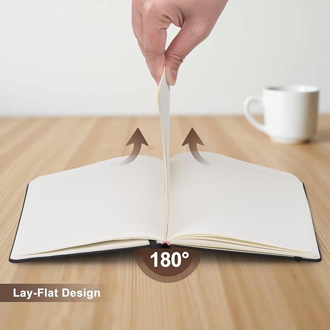 ViVin Lined Journal Notebooks for Work, 192 Pages, Medium 5.5 x 8.3 inch, College Ruled, A5 Hardcover Journaling Notebooks for Writing, 8 Pack Bulk