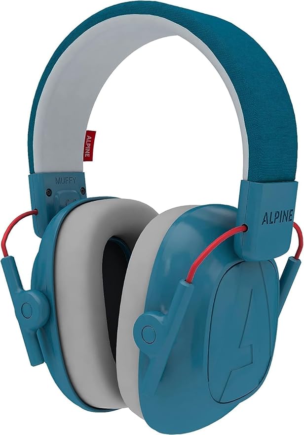 Alpine Muffy Kids - Hearing Protection - CE & ANSI Certified - Adjustable for Ages 3-16 years - Noise Cancelling Headphones - 25dB Sound Reduction Ideal for Protection and Concentration Aid - Blue