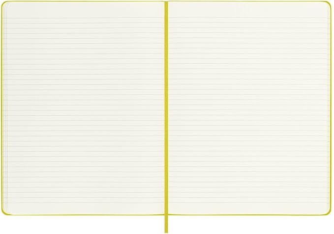 Moleskine Classic Notebook, Hard Cover, XL (7.5" x 9.5") Ruled/Lined, Hay Yellow (Silk), 192 Pages