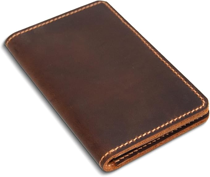 Handmade Leather Cover For 3.5"X5.5" Notebooks,Leather Journal Cover for Field Notes, Gift For Him (Brown)