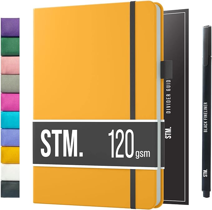 Bullet Dotted Journal Dot Grid Notebook | B5 Daily Journaling Notebooks for Personal Writing, Work, Women | 120gsm Thick Paper, Hard cover, Lay Flat Binding | B5 < 8.5 x 11 Cuaderno Libretas de apuntes