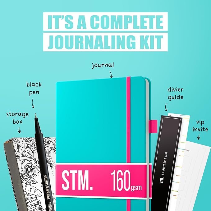 Bullet Dotted Journal Dot Grid Notebook | B5 Daily Journaling Notebooks for Personal Writing, Work, Women | 160gsm Thick Paper, Hard cover, Lay Flat Binding | B5 < 8.5 x 11 Cuaderno Libretas de apuntes