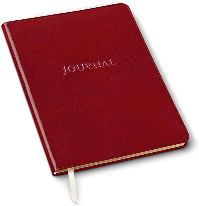Gallery Leather Journal Notebook - 192 Pages, Softcover, For Men and Women, For Writing, Work & Travel, Handcrafted - Acadia Deep Red - 9.75 x 7.5, Large Lined