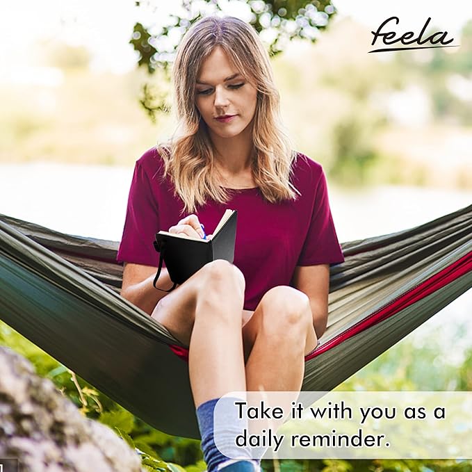 feela 15 Pack Pocket Small Notebooks Bulk, Mini Cute Notepads Hardcover College Ruled Lined Journals with Pen Holder for School Business Memos, with 15 Black Pens, 3.5”x 5.5”, A6, Black