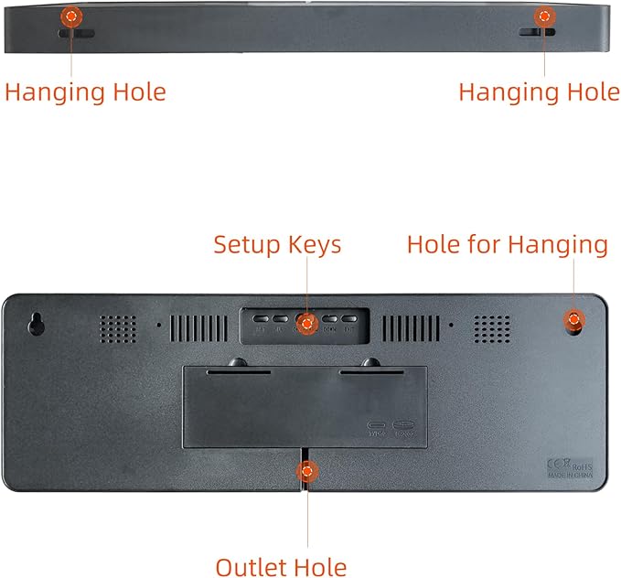 Gym Timer, 16.5" Large Digital Wall Clock for Gym Interval Workout, Remote Control LED Digital Timer for Home Decor, Living Room, Office, Gym, Classroom