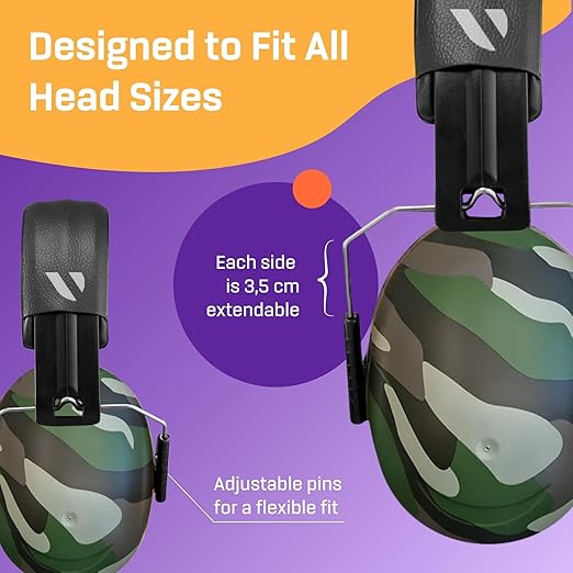 Vanderfields Hearing Protection Ear Muffs for Noise Reduction, 33dB Certified, Noise Cancelling Safety Ear Protection for Shooting, Adult Headphones for Lawn Mowing, DIY, Construction, Woodworking