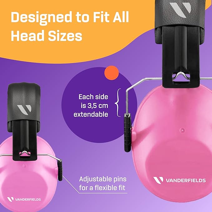 Vanderfields Hearing Protection Headphones - 26dB - Range Shooting Ear Protection - Noise Cancelling Ear Muffs for Adults