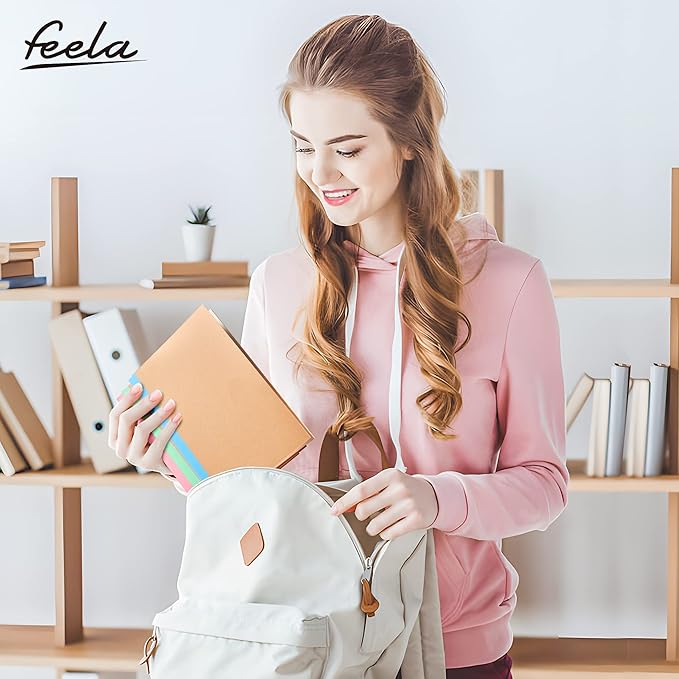 feela 56 Pack Composition Notebooks Bulk, Kraft Cover Lined Blank College Ruled Composition Travel Journals with Rainbow Spines For Women Students Business, 60 Pages, 8.3”x 5.5”, A5, 8 Pastel Colors