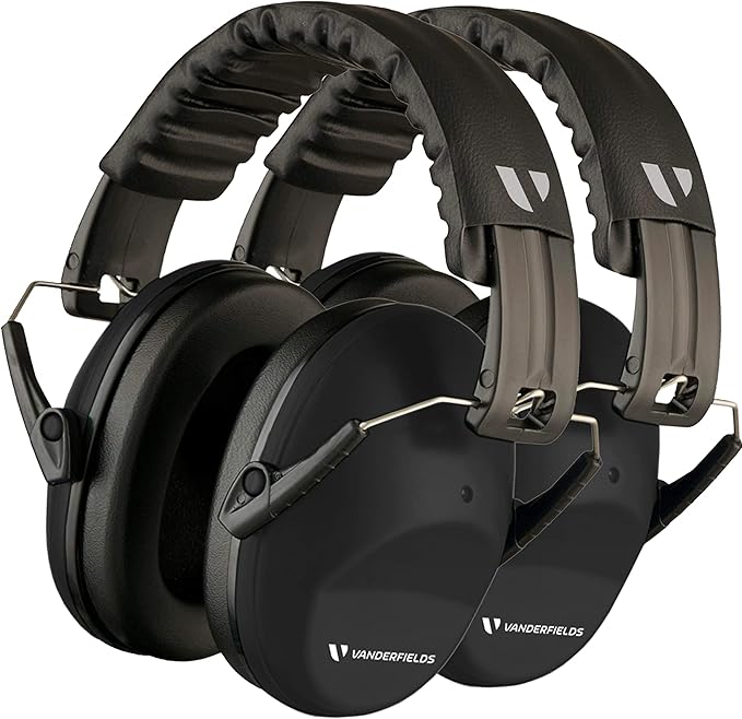 Vanderfields Hearing Protection Headphones - 26dB - Range Shooting Ear Protection - Noise Cancelling Ear Muffs for Adults