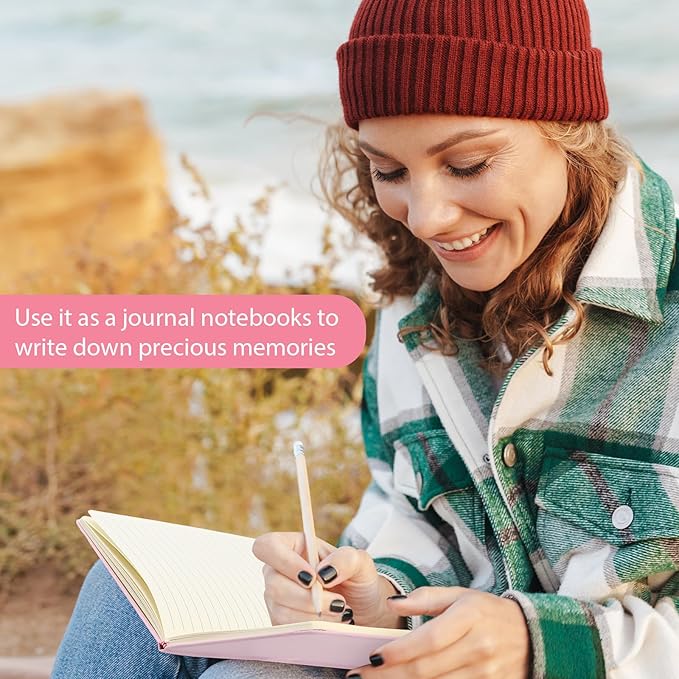 Honoson 20 Pack Lined Journal Notebooks A5 Hardcover Executive Notebook 5.5 x 8.3 PU Leather Wide Ruled Journals Bulk with Elastic Band for Home Business Office School Supplies(4 Pastel Colors)