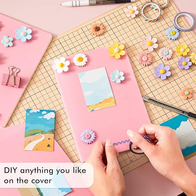 feela 36 Pack Soft Cover Journal Bulk, Lined Blank Travel Journal for Women Men Writing, Notebooks College Ruled for Work, Note Taking Notebook School Business Supplies, 8.2” x 5.5”, A5, Pink