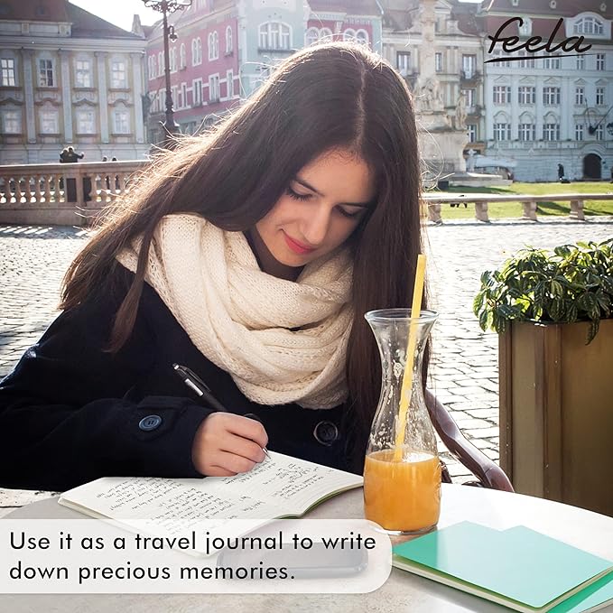 36 Pack Soft Cover Journal Bulk, Feela Lined Blank Travel Journal for Women Men Writing, Notebooks College Ruled for Work, Note Taking Notebook School Business Supplies, 8.2” x 5.5”, A5, Emerald