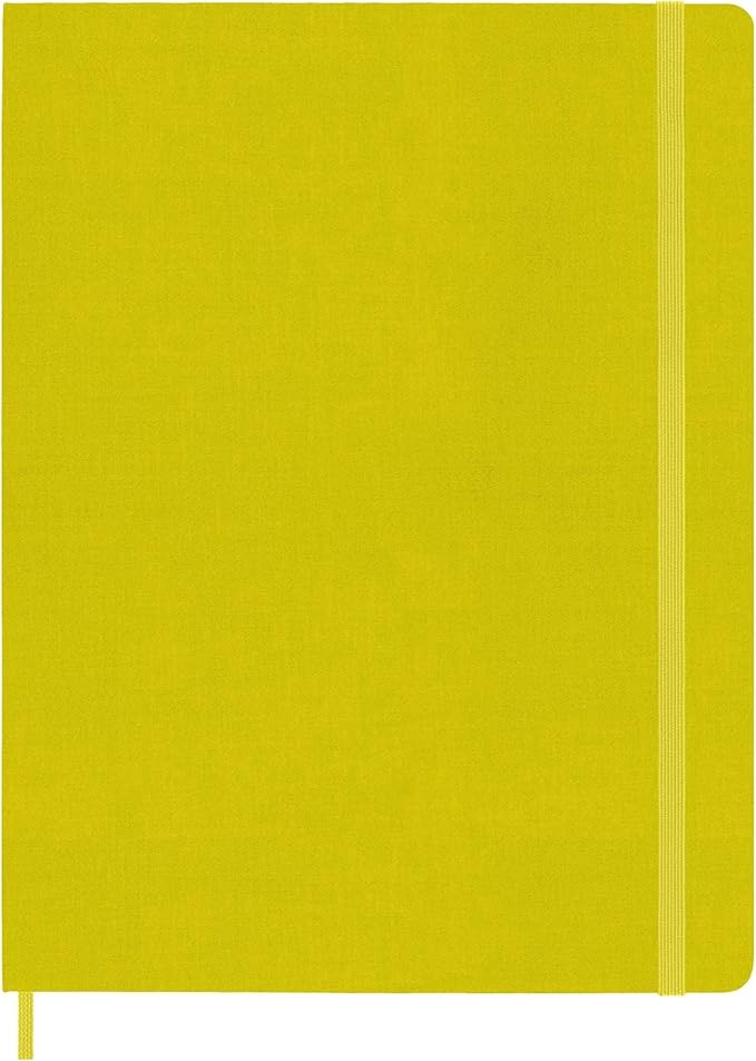 Moleskine Classic Notebook, Hard Cover, XL (7.5" x 9.5") Ruled/Lined, Hay Yellow (Silk), 192 Pages