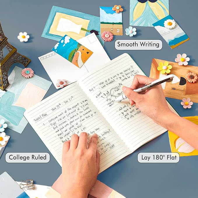 36 Pack Soft Cover Journal Bulk, Feela Lined Blank Travel Journal for Women Men Writing, Notebooks College Ruled for Work, Note Taking Notebook School Business Supplies, 8.2” x 5.5”, A5, Dark Green