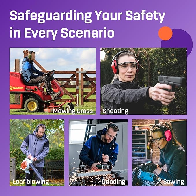 Vanderfields Hearing Protection Headphones - 26dB - Range Shooting Ear Protection - Noise Cancelling Ear Muffs for Adults