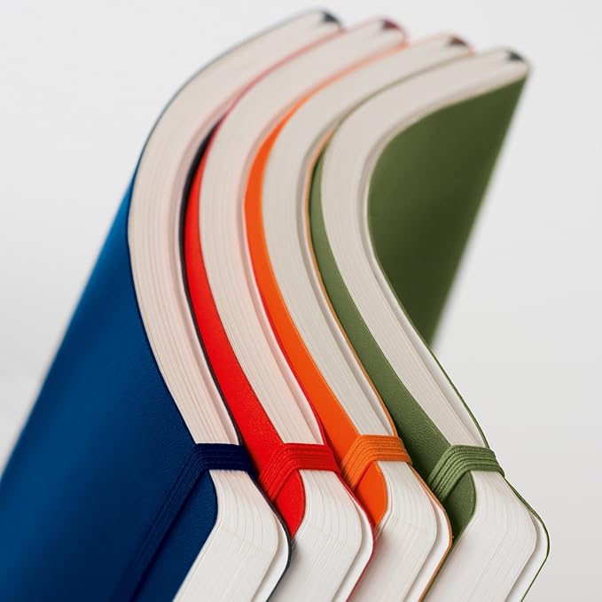 LEUCHTTURM1917 - Notebook Softcover Pocket A6-123 Numbered Pages for Writing and Journaling (Plain, Orange)