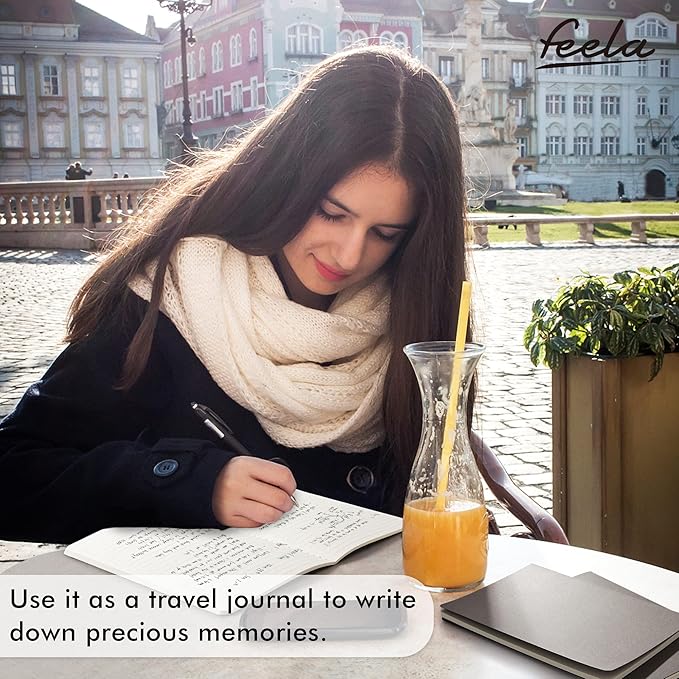 feela 36 Pack Soft Cover Journal Bulk, Lined Blank Travel Journal for Women Men Writing, Notebooks College Ruled for Work, Note Taking Notebook School Business Supplies, 8.2” x 5.5”, A5, Gray