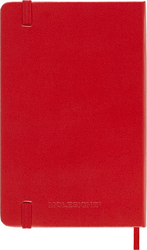 Moleskine Classic Notebook, Hard Cover, Pocket (3.5" x 5.5") Ruled/Lined, Scarlet Red, 192 Pages