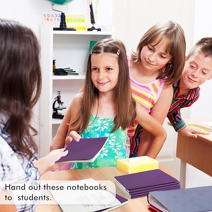 feela 36 Pack Soft Cover Journal Bulk, Lined Blank Travel Journal for Women Men Writing, Notebooks College Ruled for Work, Note Taking Notebook School Business Supplies, 8.2” x 5.5”, A5, Dark Purple