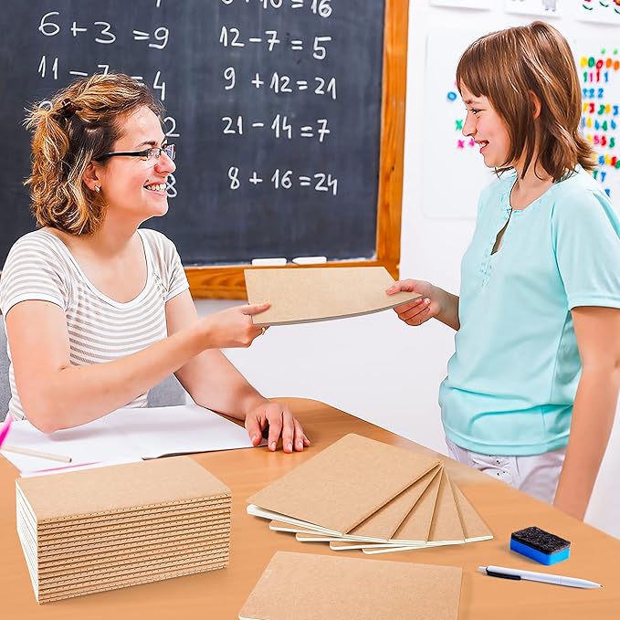 feela 60 Pack Kraft Notebooks Bulk, Lined Travel Journals Note Pad Notebooks for Men Women Girls Students, Making Plans Writing Memos Office School Supplies, A5, 60 Pages, 8.3” X 5.5”