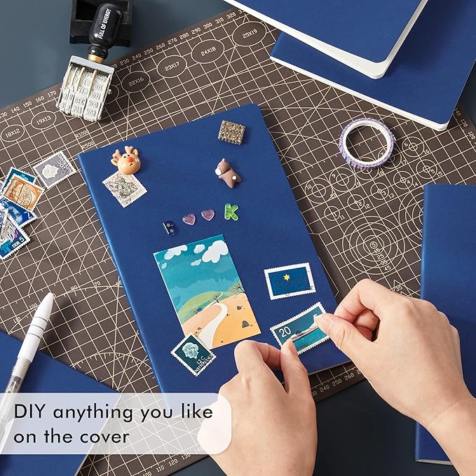 feela 36 Pack Soft Cover Journal Bulk, Lined Blank Travel Journal for Women Men Writing, Notebooks College Ruled for Work, Note Taking Notebook School Business Supplies, 8.2” x 5.5”, A5, Navy