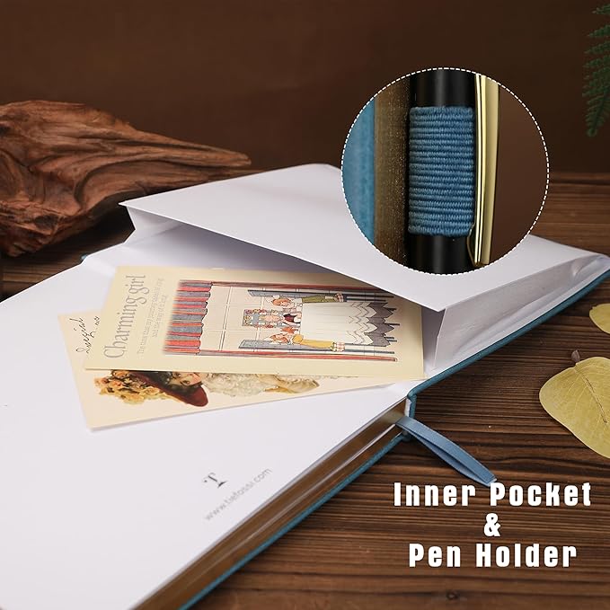 TIEFOSSI Dotted Journal Notebook, Dot Grid Notebook for Women Men, Hardcover PU Leather Journal, 160 GSM Thick Paper, 160 Numbered Pages with Gold Edges, 8 x 8 Square Diary