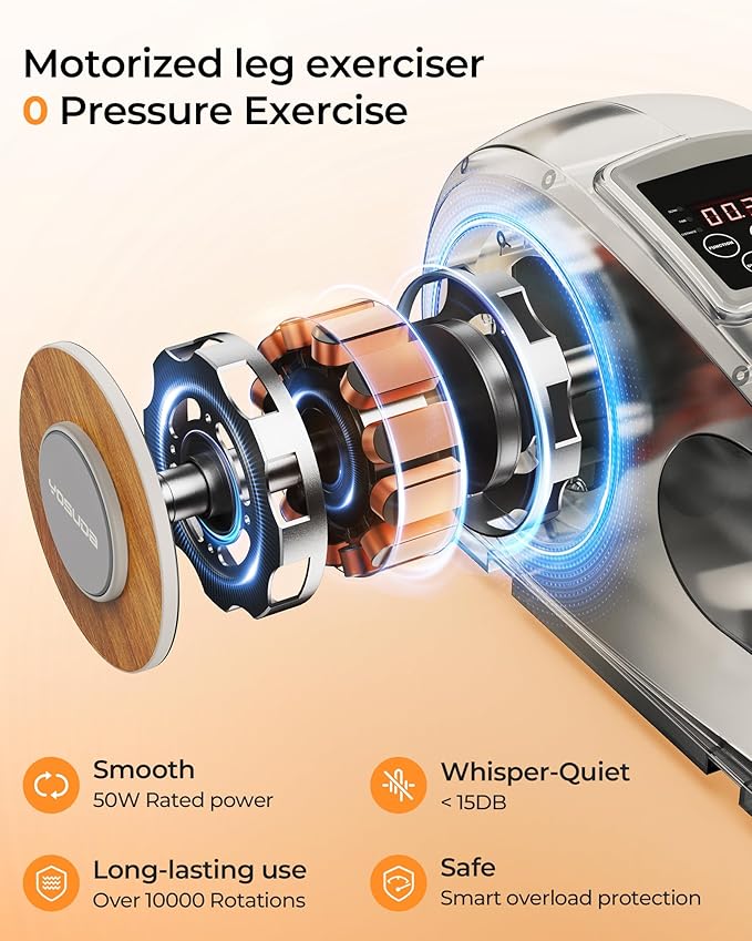 YOSUDA Under Desk Elliptical Electric,Ellipse Leg Exerciser for Seniors,Fully Assembled Seated Pedal Exerciser with Remote Control with Free Footstraps & 10 Adjustable Speeds