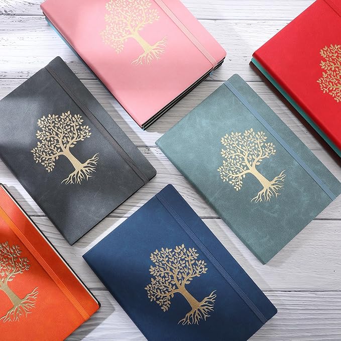 10 Pack Lined Journal Notebook A5 Leather Hardcover Journals for Writing 200 Pages 10 Colors Notepad for Travel Work School Office Business Note Taking Diary 5.7" x 8.3" (Classic Color)