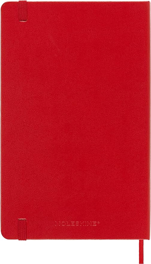 Moleskine Classic Notebook, Hard Cover, Large (5" x 8.25") Ruled/Lined, Scarlet Red, 240 Pages