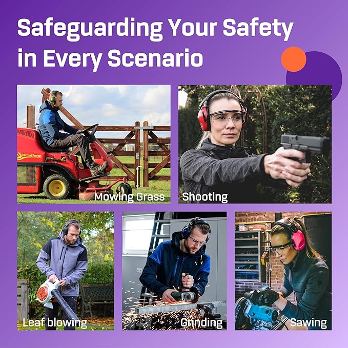 Vanderfields Hearing Protection Headphones - 26dB - Range Shooting Ear Protection - Noise Cancelling Ear Muffs for Adults